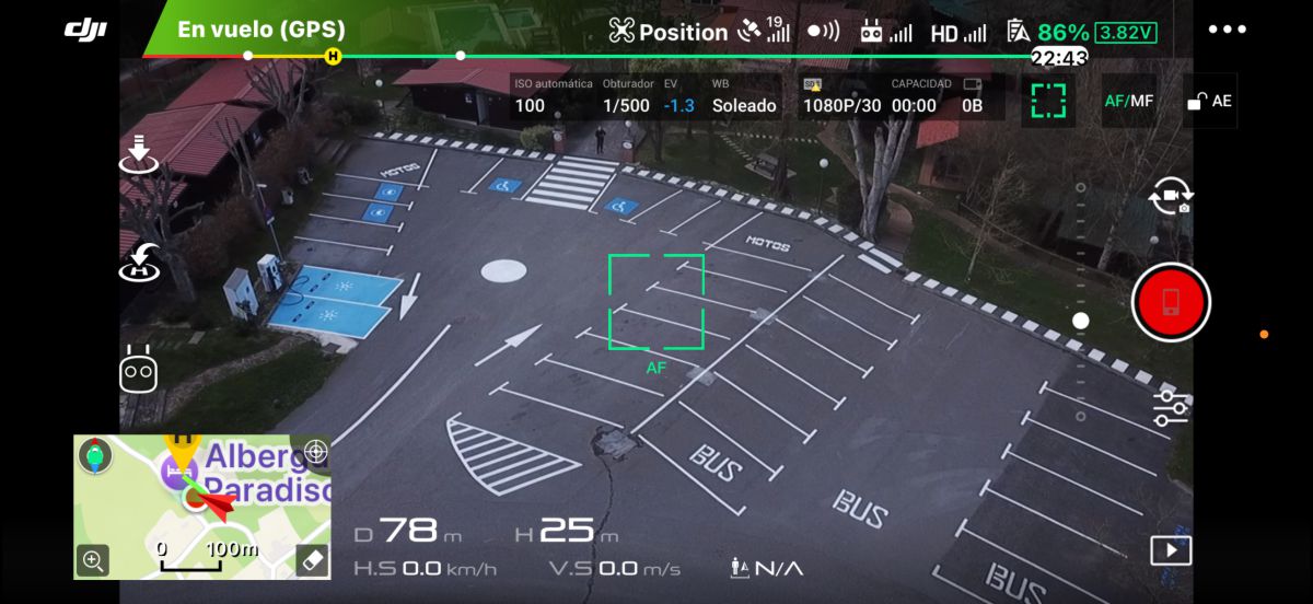 Aparcamiento Albergue Paradiso vista dron parking